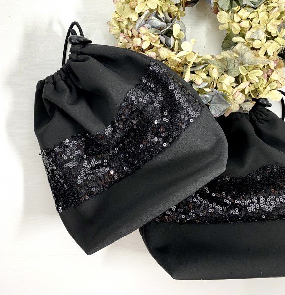 Steigbügelsocken &#039;Glamour&#039; black